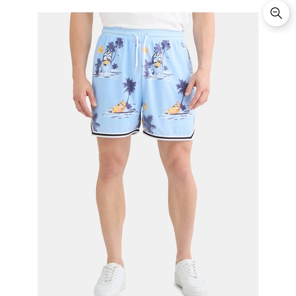 Bluey Blue Mesh Shorts Size Medium 38-40 New With Tags